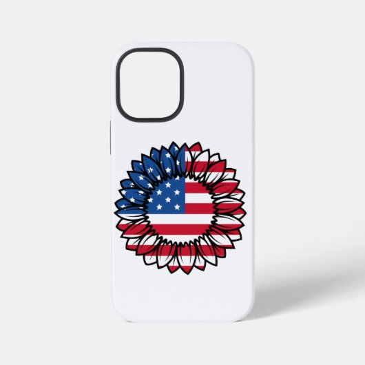 米国国旗のひまわり–32222 iPhoneケース (裏面)