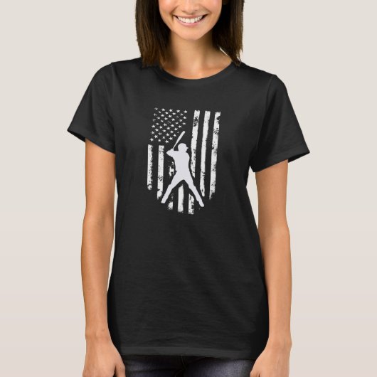 米国国旗のアパレル動揺してトップ Tシャツ (正面)