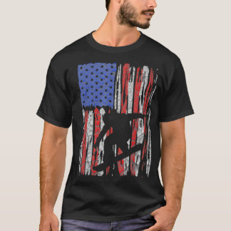 米国国旗のアメリカのスノーボードファンライダー Tシャツ