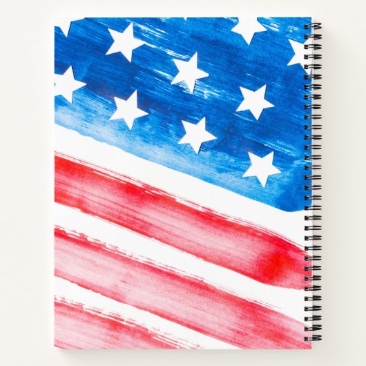 米国国旗のアメリカ国旗の水色スターストライプズ ノートブック (裏面)
