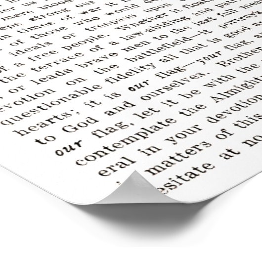 米国国旗のアメリカ愛国主義用語ことわざ ポスター (角)