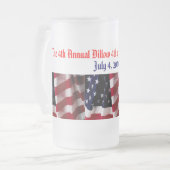 米国国旗のイベントマグカップテンプレート フロストグラスビールジョッキ (正面左)