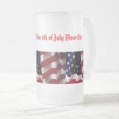 米国国旗のイベントマグカップテンプレート フロストグラスビールジョッキ (正面右)