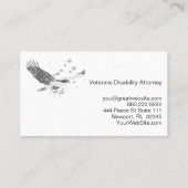 *~*米国国旗のイーグルアメリカングレーオンホワイト 名刺 (裏面)