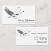 *~*米国国旗のイーグルアメリカングレーオンホワイト 名刺 (正面/裏面)