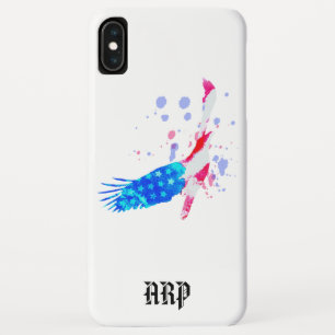 *~*米国国旗のイーグルアメリカ赤白青ホワイト iPhone XS MAXケース
