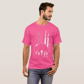 米国国旗のウォンバット Tシャツ (正面フル)
