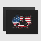 米国国旗のオートバイおもしろいスポーツ愛好家 (正面/裏面)