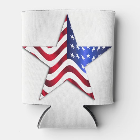 米国国旗のカスタムクーラーボックス 缶クーラー (正面)
