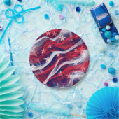 米国国旗のカスタム紙プレート ペーパープレート (パーティー)