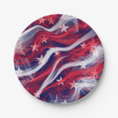 米国国旗のカスタム紙プレート ペーパープレート (正面)