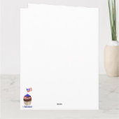 米国国旗のカップケーキのパターン カード (裏面)