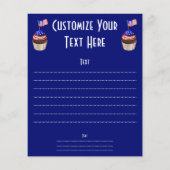 米国国旗のカップケーキのパターン チラシ (裏面)