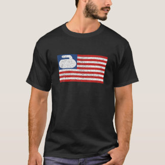 米国国旗のカーリングストーンヴィンテージ Tシャツ