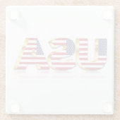 米国国旗のガラスのコースター米国 ガラスコースター (裏面)