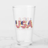 米国国旗のガラス タンブラーグラス (裏面)