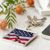 米国国旗のキーチェーン キーホルダー (側面)