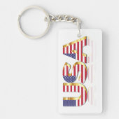 米国国旗のキーチェーン キーホルダー (正面)