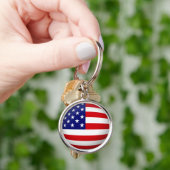 米国国旗のキーチェーン キーホルダー (手)