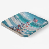 米国国旗のクリスマスツリー ペーパープレート (傾斜あり)