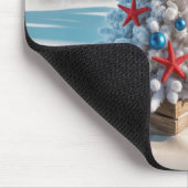 米国国旗のクリスマスツリー マウスパッド (コーナー)