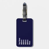 米国国旗のクローバー ラゲッジタグ (裏面縦)