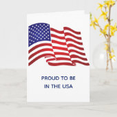 米国国旗のグリーティングカード カード (黄色い花)