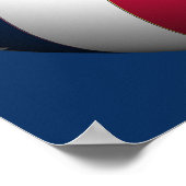 米国国旗のグローブ ポスター (角)