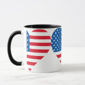 米国国旗のコンボコーヒーマグ マグカップ (左)