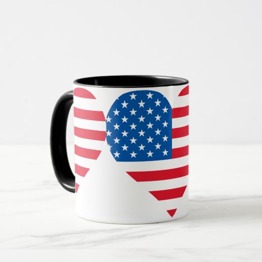 米国国旗のコンボコーヒーマグ マグカップ (正面左)
