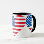 米国国旗のコンボコーヒーマグ マグカップ (正面右)