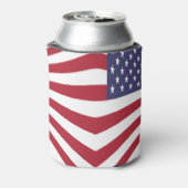 米国国旗のコーナーカスタムクーラーボックス 缶クーラー (缶裏面)