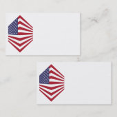 米国国旗のコーナー名刺 名刺 (正面/裏面)