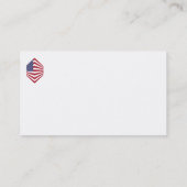 米国国旗のコーナー名刺 名刺 (裏面)