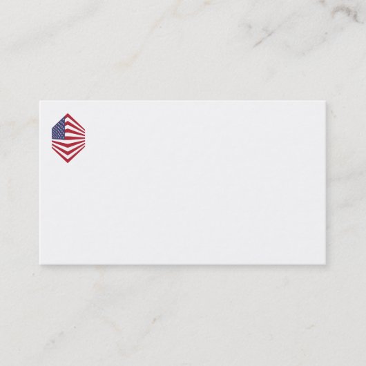 米国国旗のコーナー名刺 名刺 (正面)