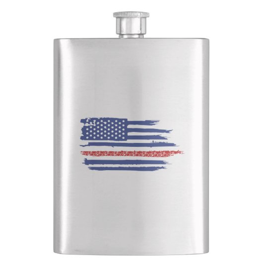 米国国旗のサイクリング フラスク (正面)