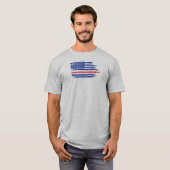 米国国旗のサイクリング Tシャツ (正面フル)