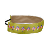 米国国旗のサッカーボール黄金の背景 アスレチックヘッドバンド (左)