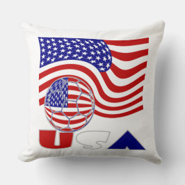 米国国旗のサッカーボール クッション