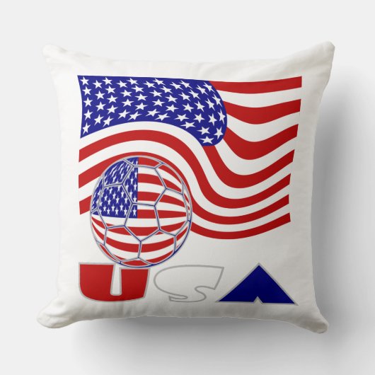米国国旗のサッカーボール クッション (正面)