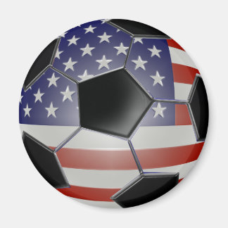 米国国旗のサッカーボール マグネット