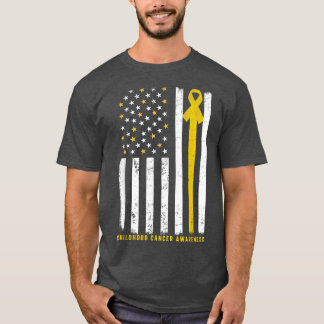 米国国旗のサポート分隊の小児癌に気付く Tシャツ