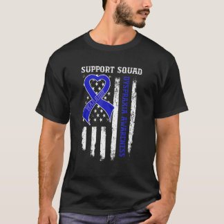 米国国旗のサポート分隊ディスプレシア認識度 Tシャツ