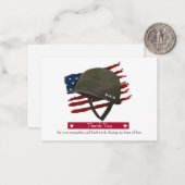 米国国旗のサンキューカード ノートカード (正面/裏面インサイチュ)