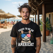 米国国旗のサングラス誇りを持ったがアメリカ人 Tシャツ