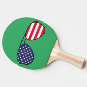 米国国旗のサングラス 卓球ラケット (横)