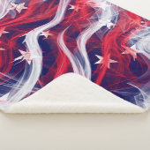 米国国旗のシェルパ毛布 シェルパブランケット (3/4)