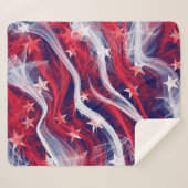 米国国旗のシェルパ毛布 シェルパブランケット (正面(横))