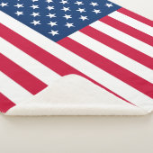 米国国旗のシェルパ毛布 シェルパブランケット (3/4)