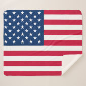 米国国旗のシェルパ毛布 シェルパブランケット (正面(横))